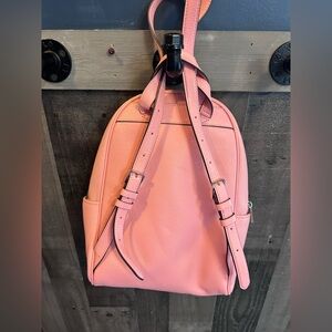Pink Leather Backpack